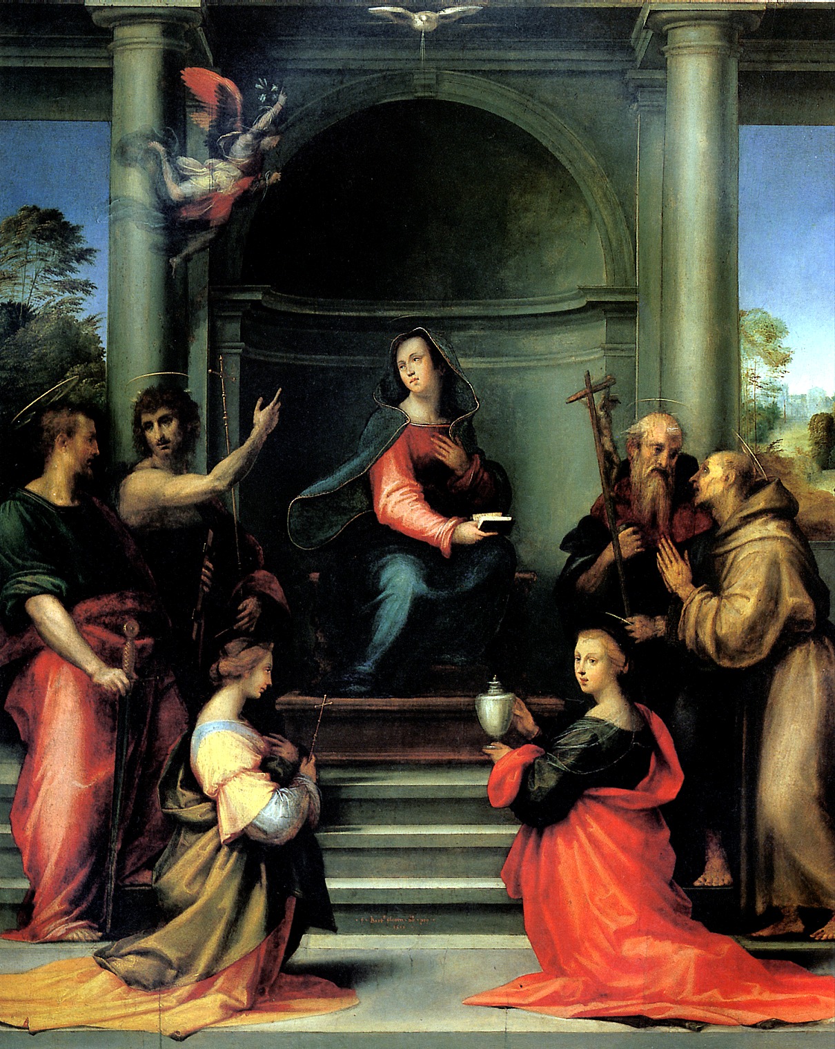 DELLA PORTA BACCO NICKNAMED FRA BARTOLOMEO Annunciation day of with Saints Margarita DELLA PORTA BACCO NICKNAMED FRA BARTOLOMEO Annunciation day of with Saints Margarita