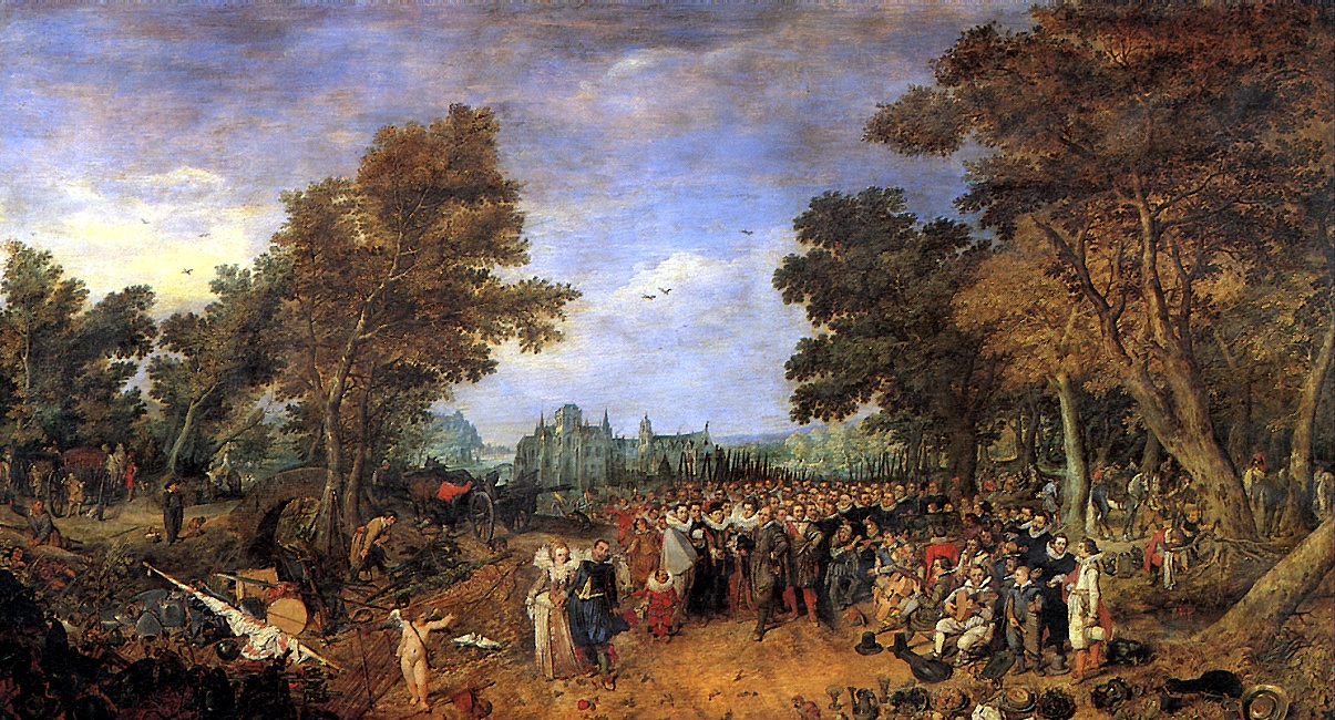 Allegory of truce of 169 between the archduke of Austrian Delft