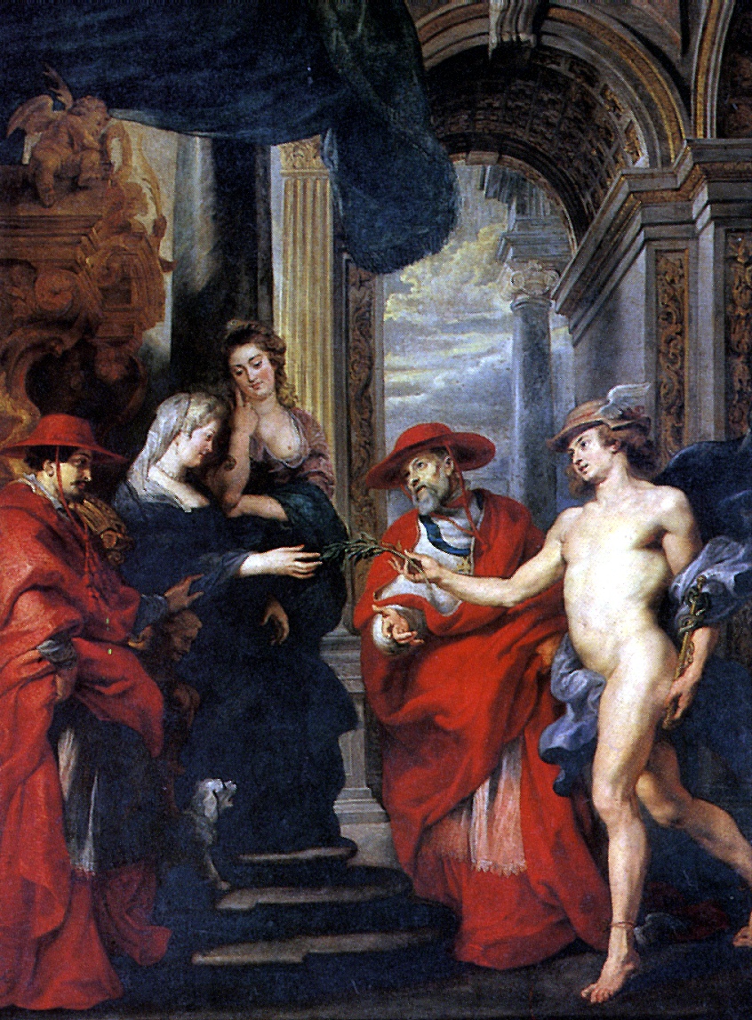 Receiving an olive branch in a peace sign